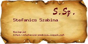 Stefanics Szabina névjegykártya